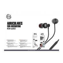 KM-U203 AURICULARES IN-EAR...