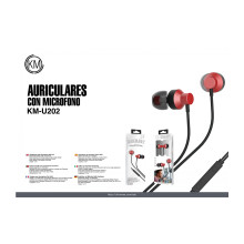 KM-U202 AURICULARES IN-EAR...