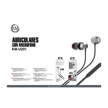 KM-U201 AURICULARES IN-EAR...