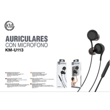 KM-U113 AURICULARES IN-EAR...