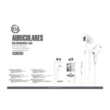 KM-OR002 AURICULARES CABLE...